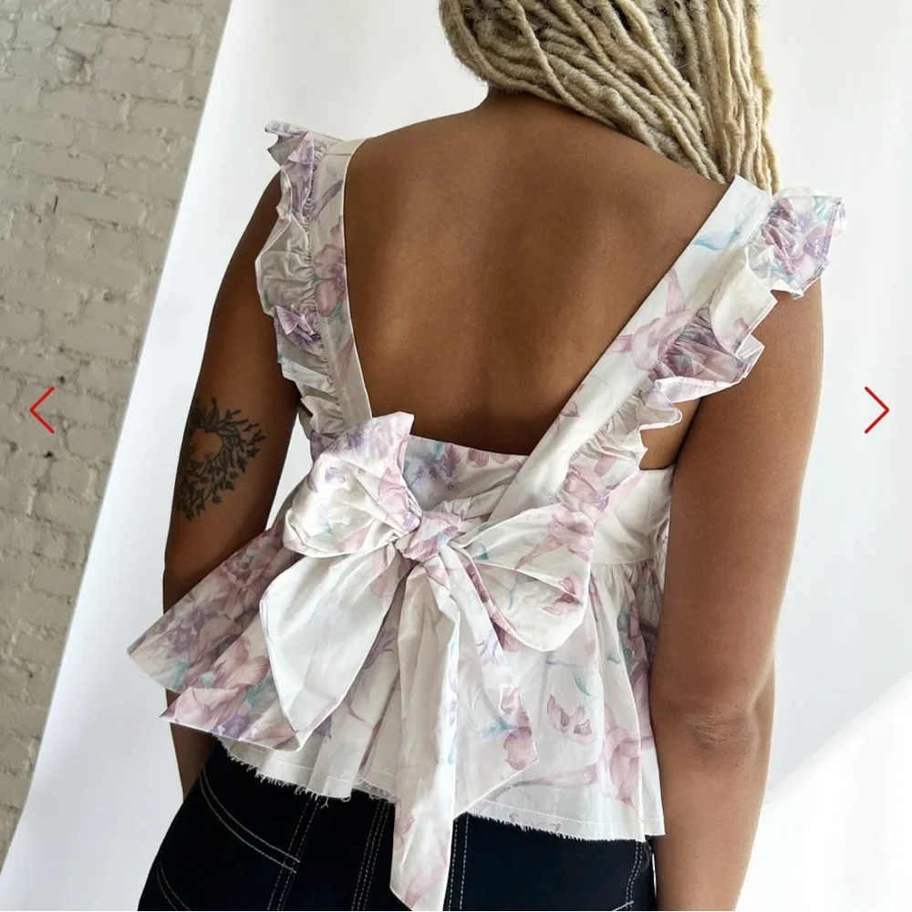 Selkie Ruffle Apron Top- Ribbon Dancer- 2X - Picture 2 of 4